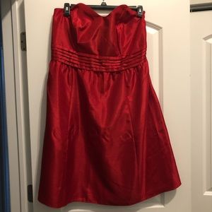 Red tea length formal